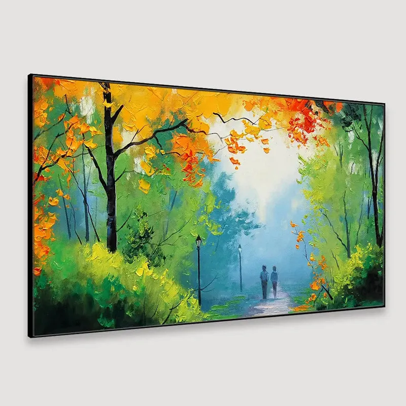 Autumn Walk Canvas Wall Painting media 4