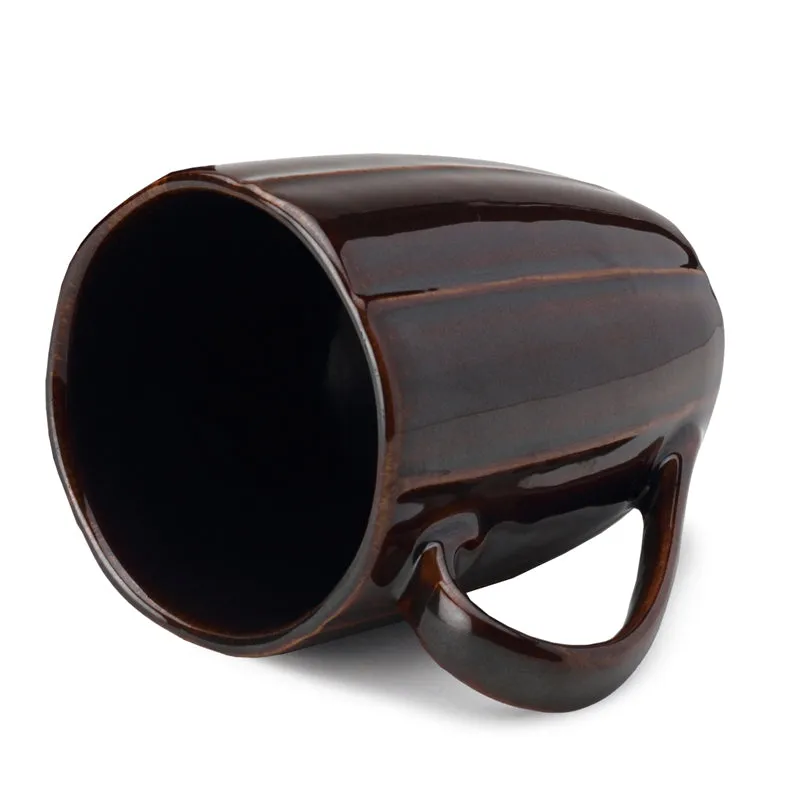 Ciro Porcelain Coffee Mug (300 mL) -Brown media 4