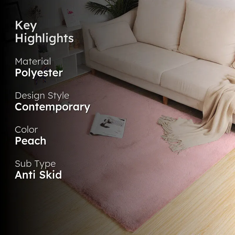 Ruffle Luxe Area Rug - Peach media 2