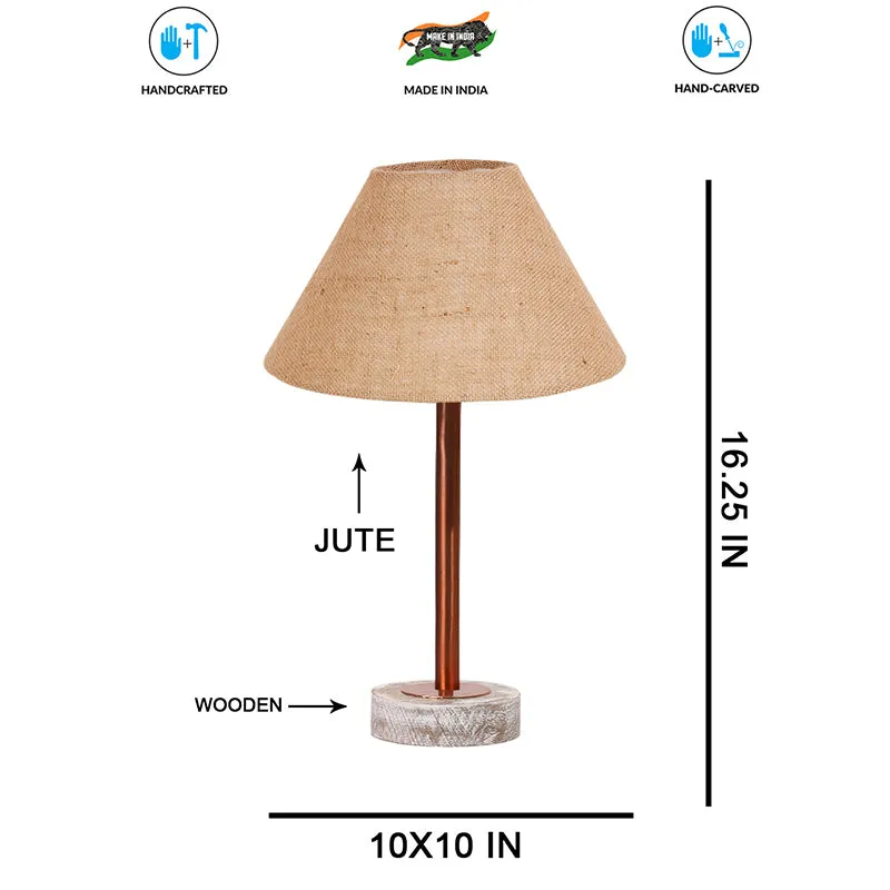 Sienna II Rodin Wooden Table Lamp - Beige,Copper,White media 7
