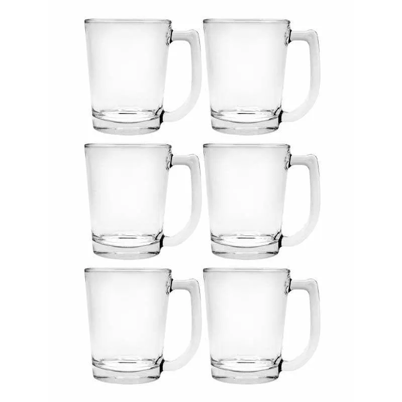 Genko Glass Coffee Mug (200 mL Each) - Set of Six media 3