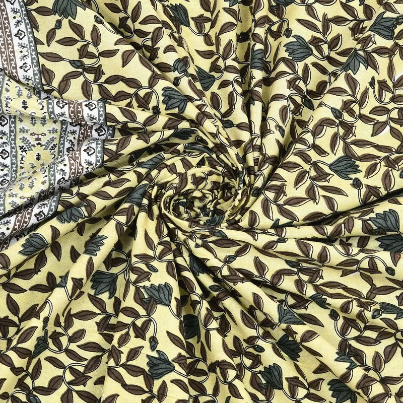 Shapeel Cotton Bedsheet (Yellow,Olive Green) - 240 TC media 5