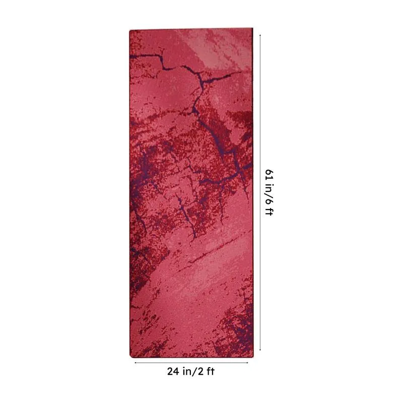 Edith Abstract Micro Fiber Runner Rug - Red media 8