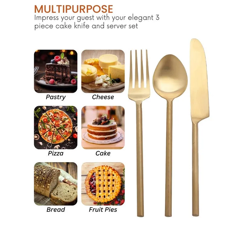 Premium Stainless Steel Cutlery Set - Three Piece Set media 5