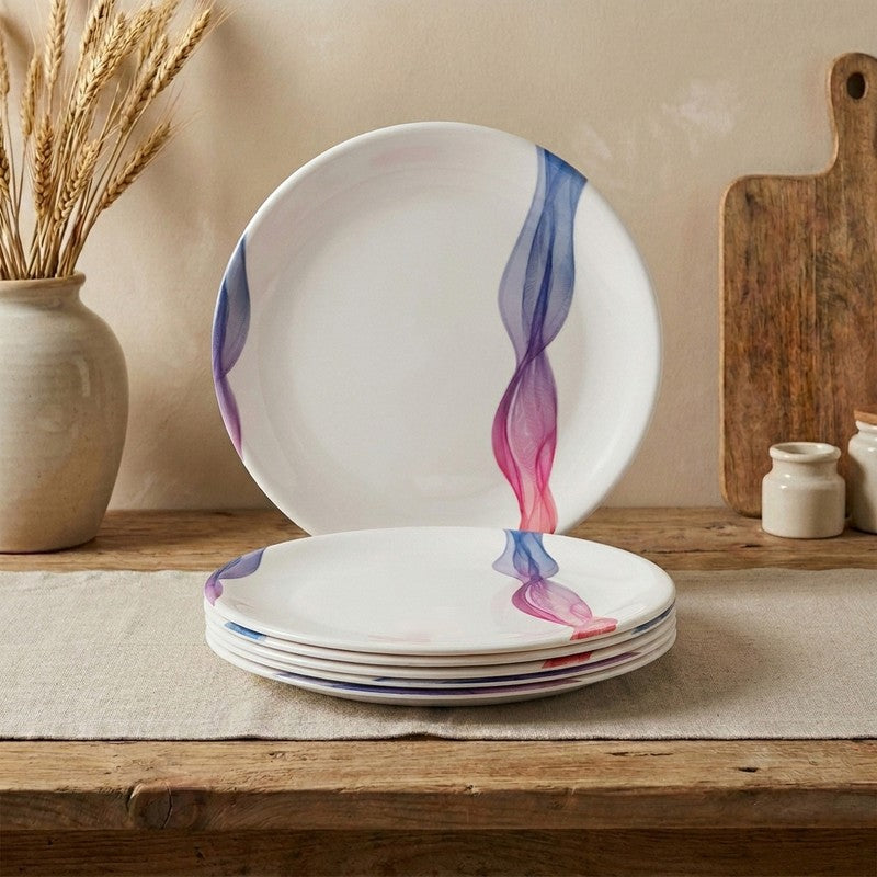 Silky Melamine Quarter Plates - Set of Six