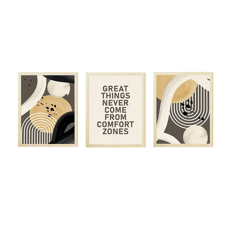 Comfort Zone Abstract Wall Art - Set Of Three media 6