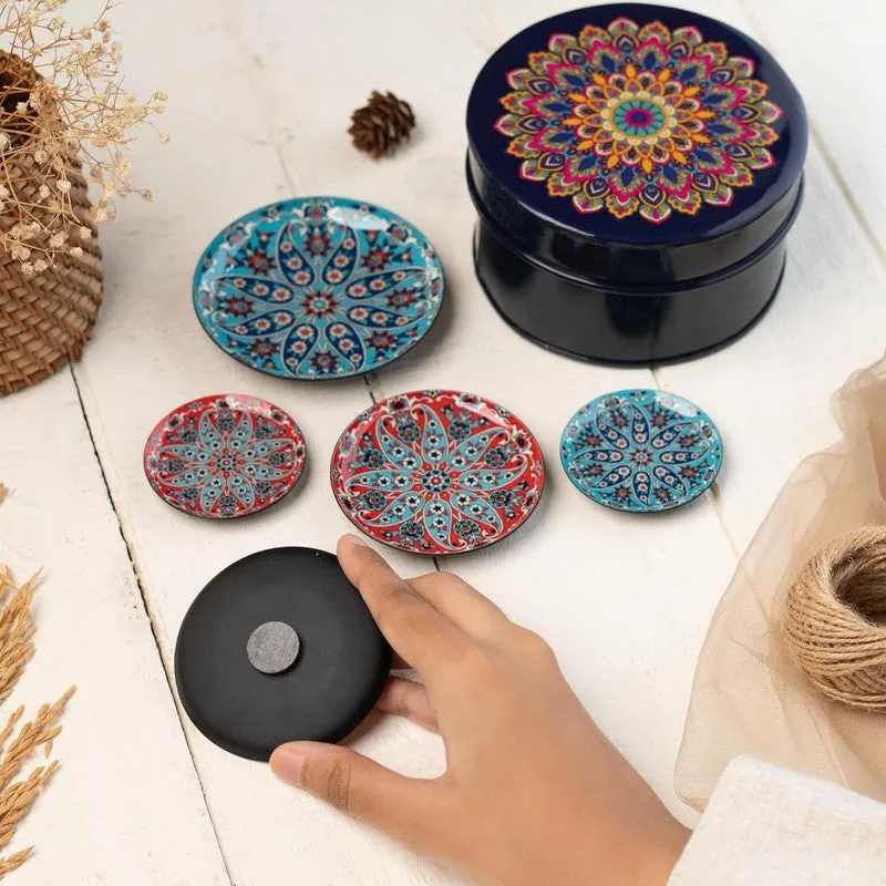 Mandala Design Metal Fridge Magnets - Set Of Five media 6