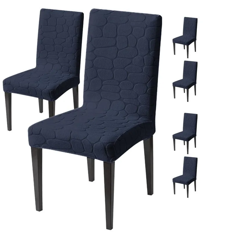 Elvra Classic Chair Cover(Blue) - Set Of Six media 4