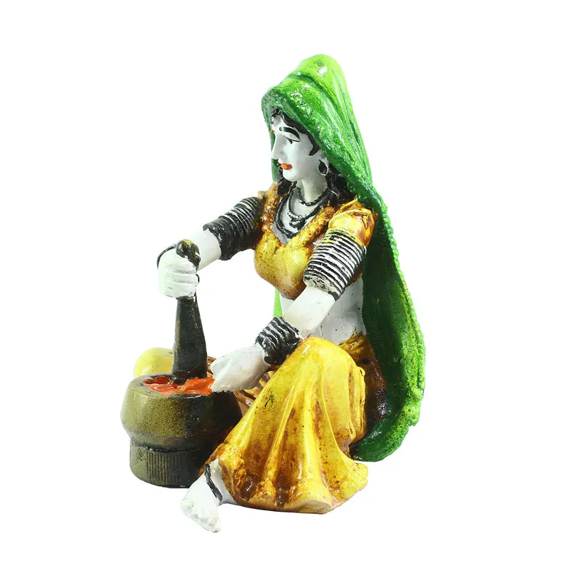 Rajasthani Lady Polyresin Showpiece media 5