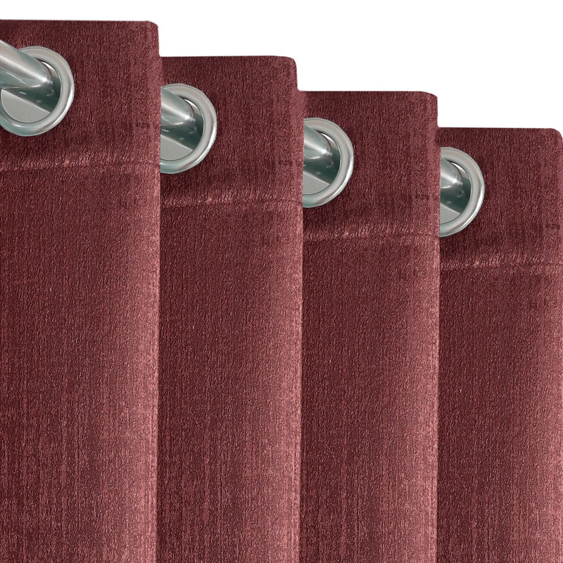 Saral Home Auriel Room Darkening Curtain (Mauve) - Set Of Two media 4