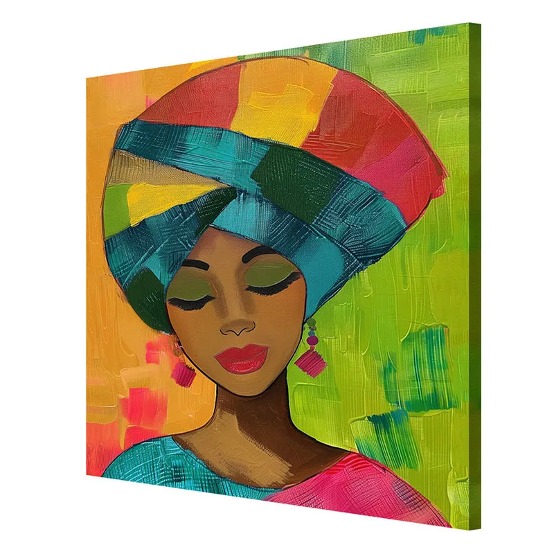 Black Woman Wall Painting media 6