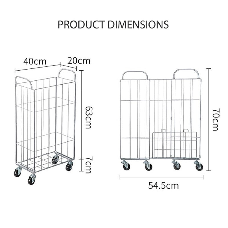 Rove Steel Storage Basket With Wheels media 5