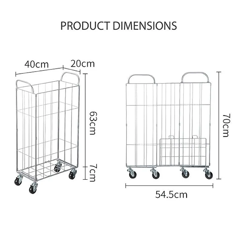 Rove Steel Storage Basket With Wheels media 5