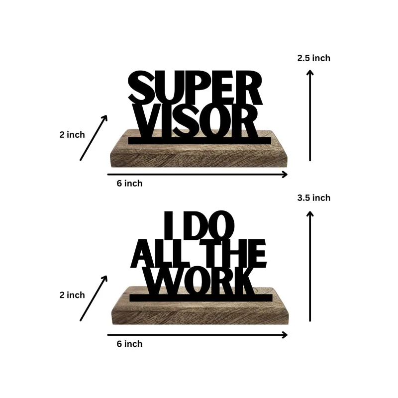 Supervisor Typography Showpiece - Set Of Two media 5