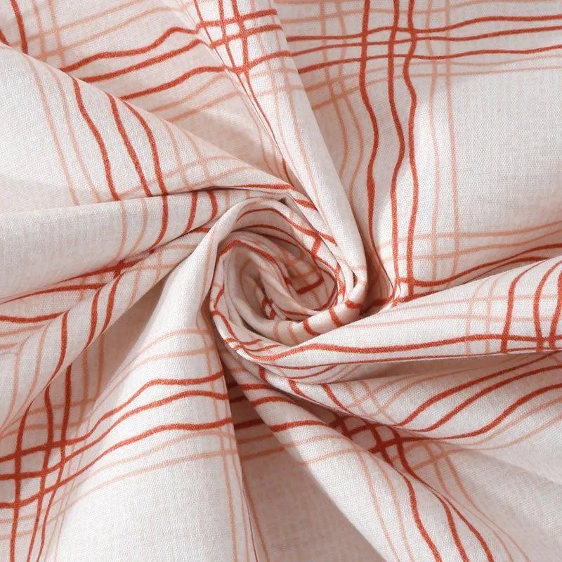 Milly Checkered Bedsheet (Pink) - 150 GSM media 5