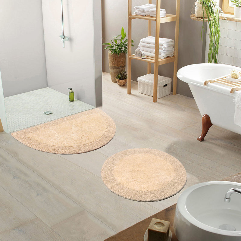 Saral Home Plush Reversible Anti-Skid Bathmat - Set Of Two