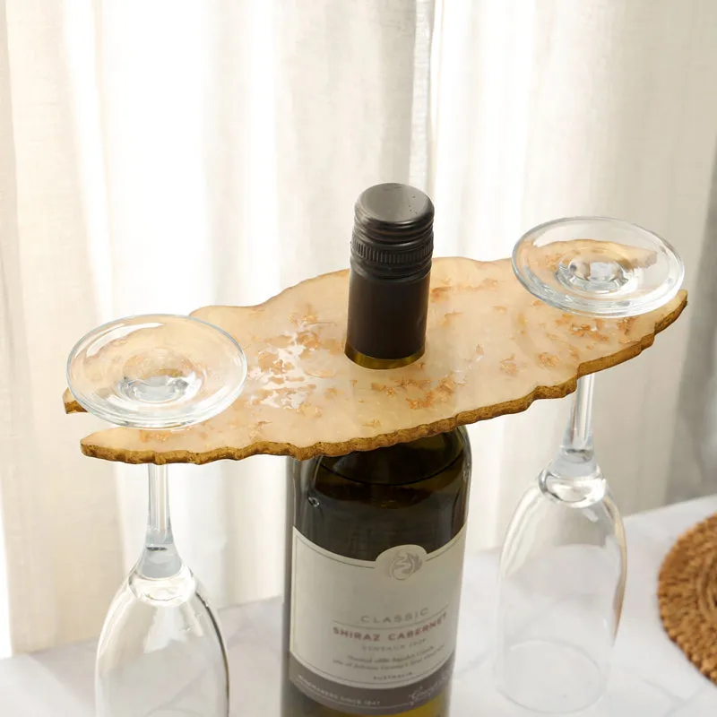 Resinor Wine Bottle & Glass Holder - Golden Yellow media 3