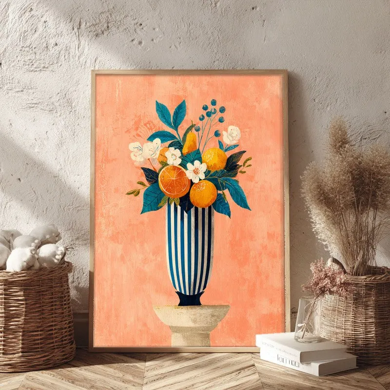 Aurelia Canvas Wall Painting With Brown Frame media 3