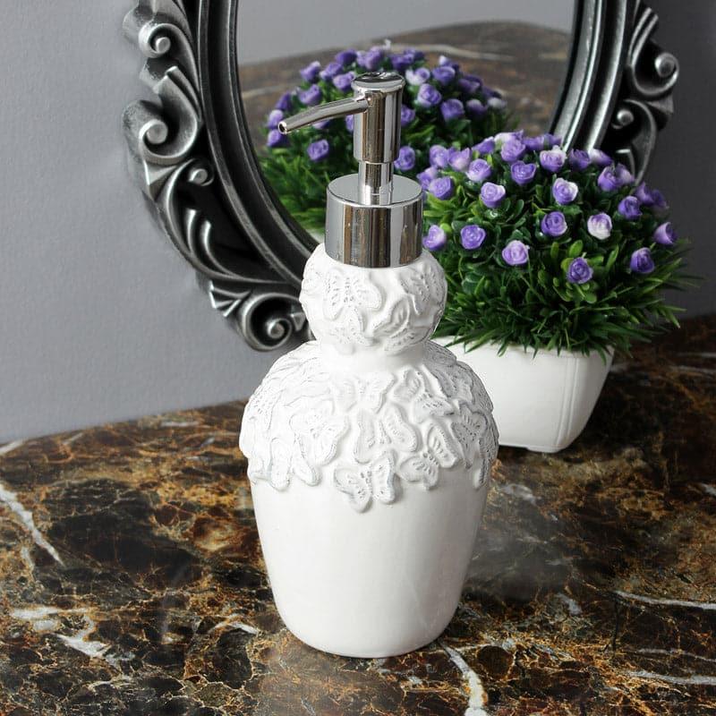 Floral Luxe Soap Dispenser - White media 3