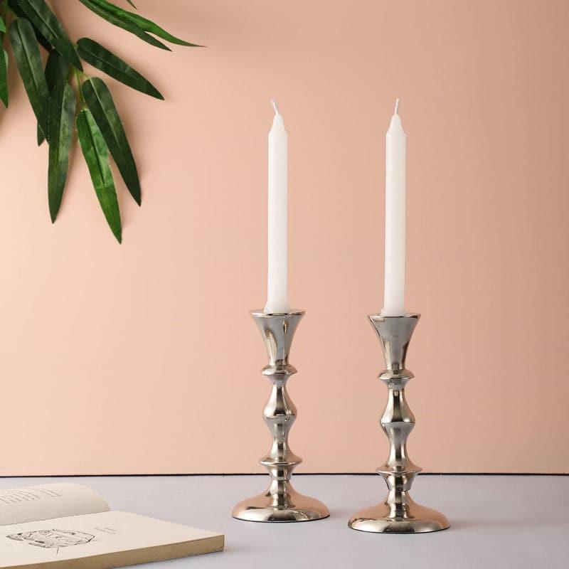 Morgera Candle Holder (Silver) - Set Of Two media 3