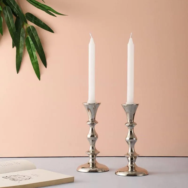 Morgera Candle Holder (Silver) - Set Of Two media 3