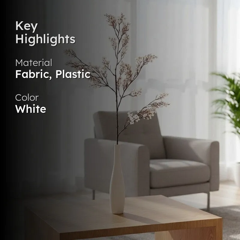 Gypsophila Artificial Flower Stem - White media 2
