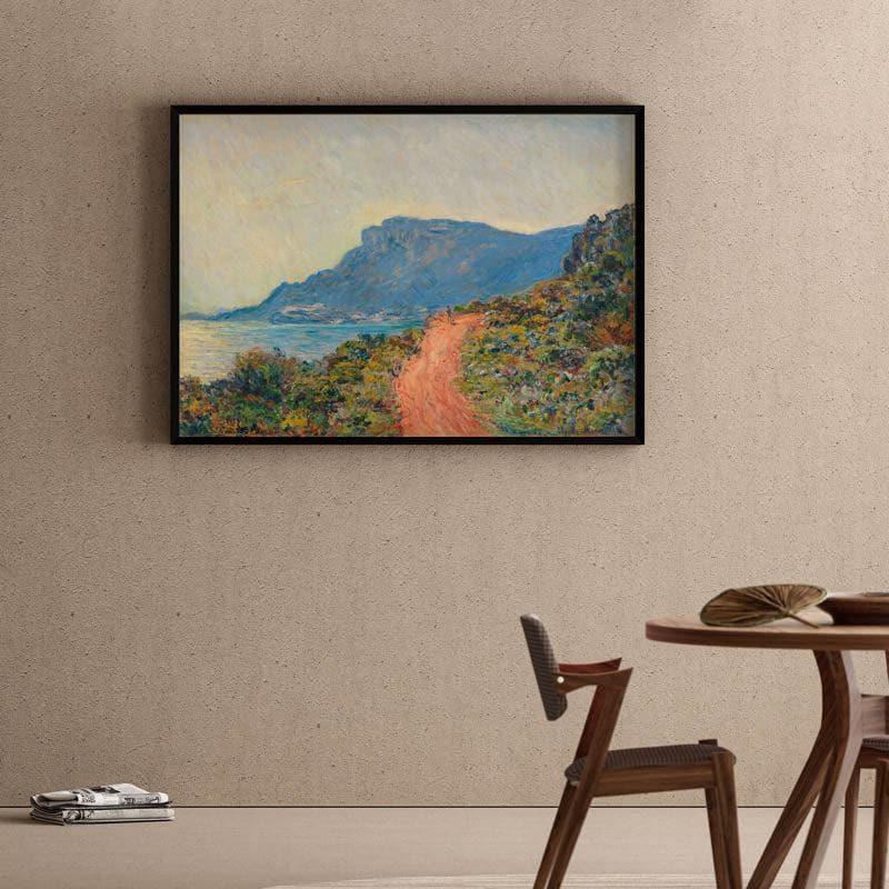 La Corniche Near Monaco By Claude Monet - Black Frame