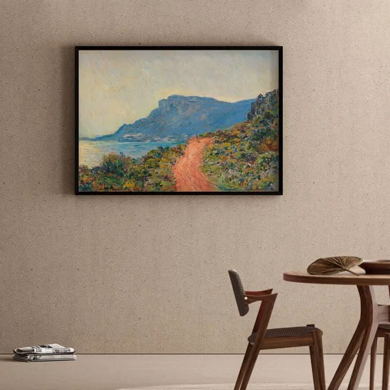 La Corniche Near Monaco By Claude Monet - Black Frame media 1