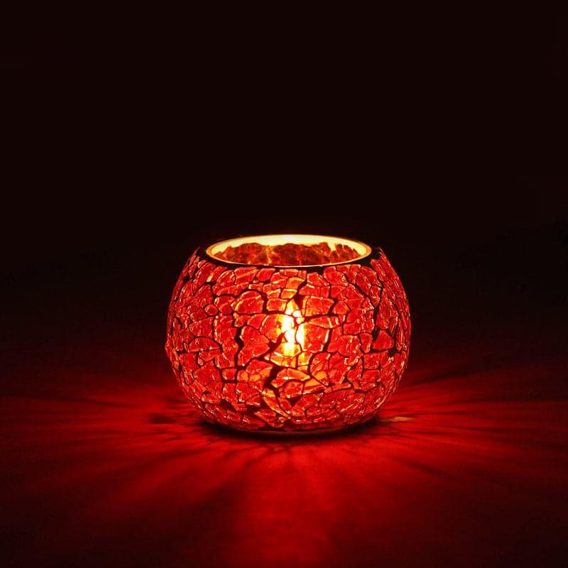 Sabaa Mosaic Tealight Candle Holder - Red media 3