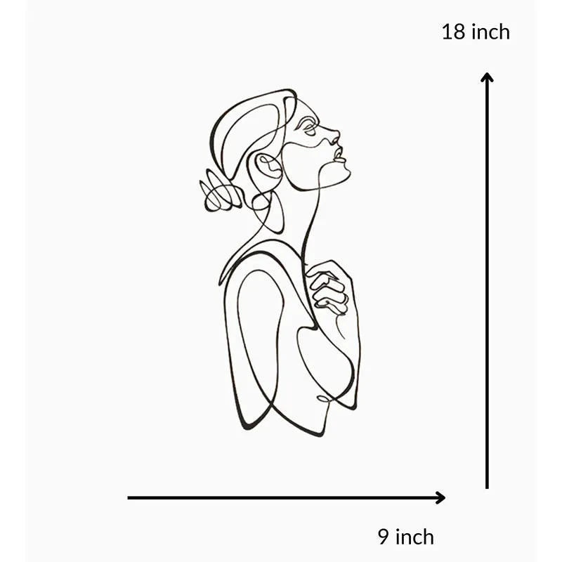 Lady Liesure Figure Black Iron Wall Accent media 5