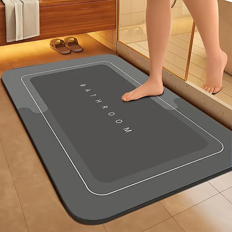 Frosted Dune Rubber Bath Mat media 1