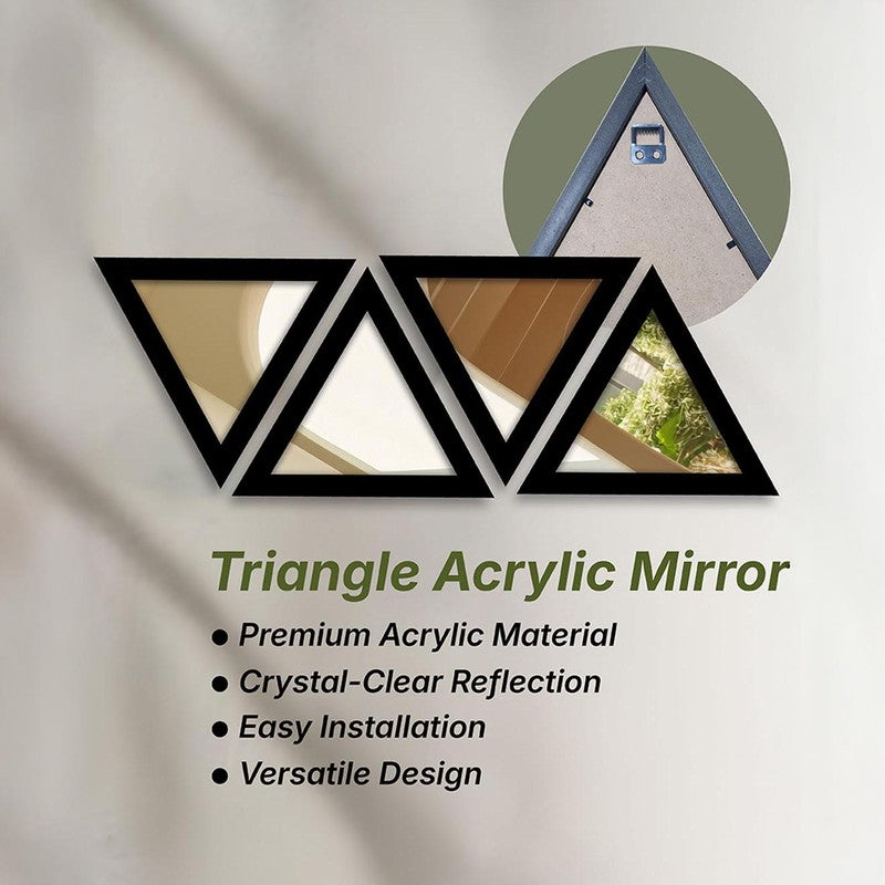 Trio Reflect Wall Mirror (Black) - Set Of Four media 6