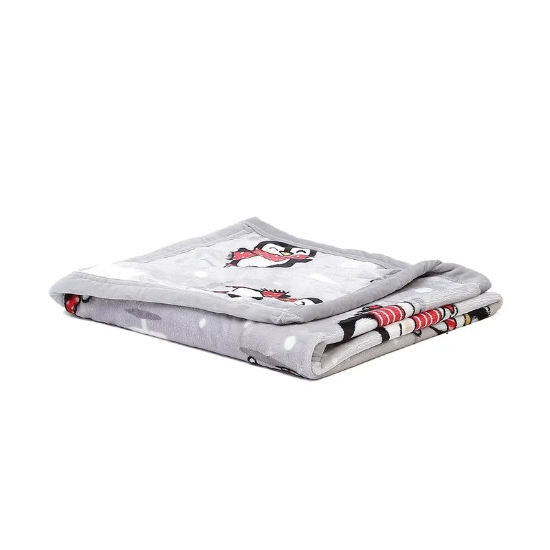 Monte Carlo Penguin Playtime Blanket (Grey) - 600 GSM media 4