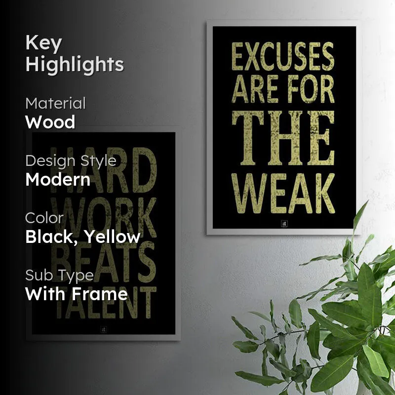 Hard Work Beats Talent Wall Art - Set Of Two media 2