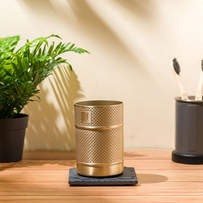 Nautica Rinse Line Diamond Etch Stainless Steel Bathroom Tumbler media 4