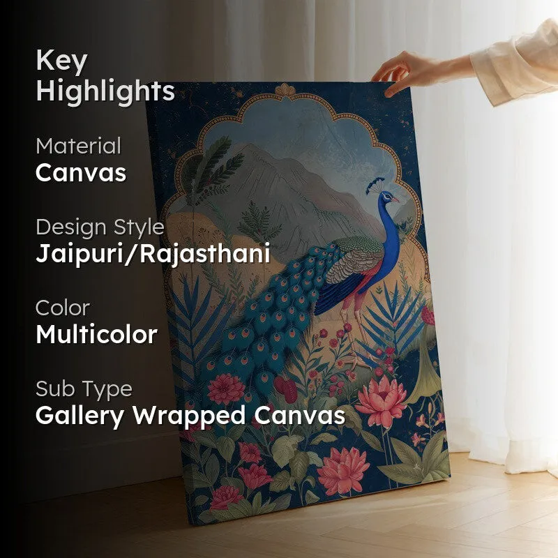 Peacock Garden Canvas Wall Art & Paintings media 2