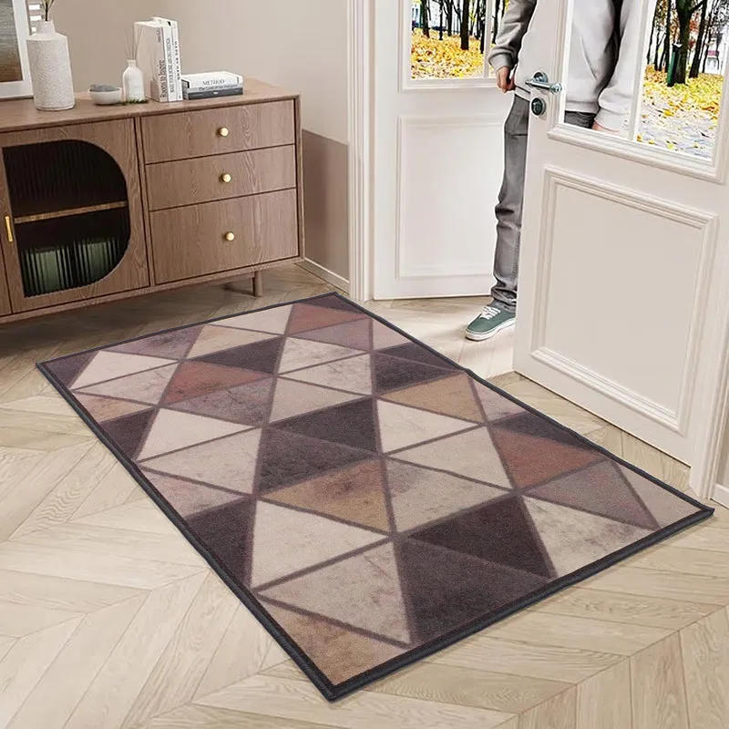 Earthy Triangles Anti-Skid Carpet media 3