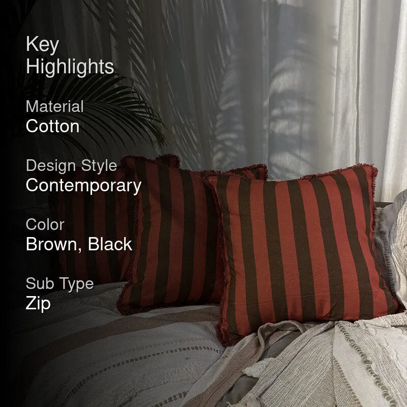 Stripe V Cushion Cover - Set Of Three media 2