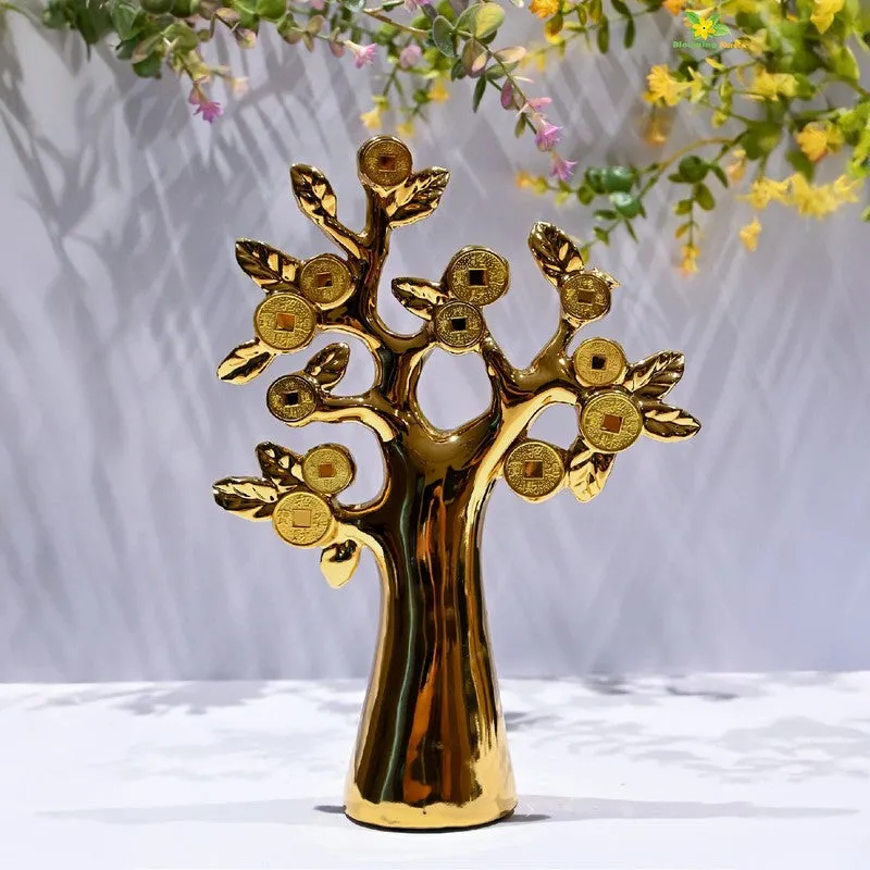 Golden Tree Decorative Showpiece media 1