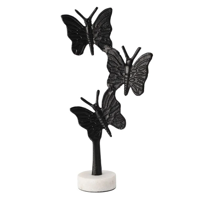 Flutter Butterfly Aluminium Showpiece - Black media 3