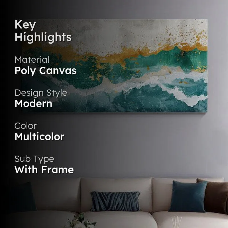 Sea Breeze Emerald Wall Painting media 2