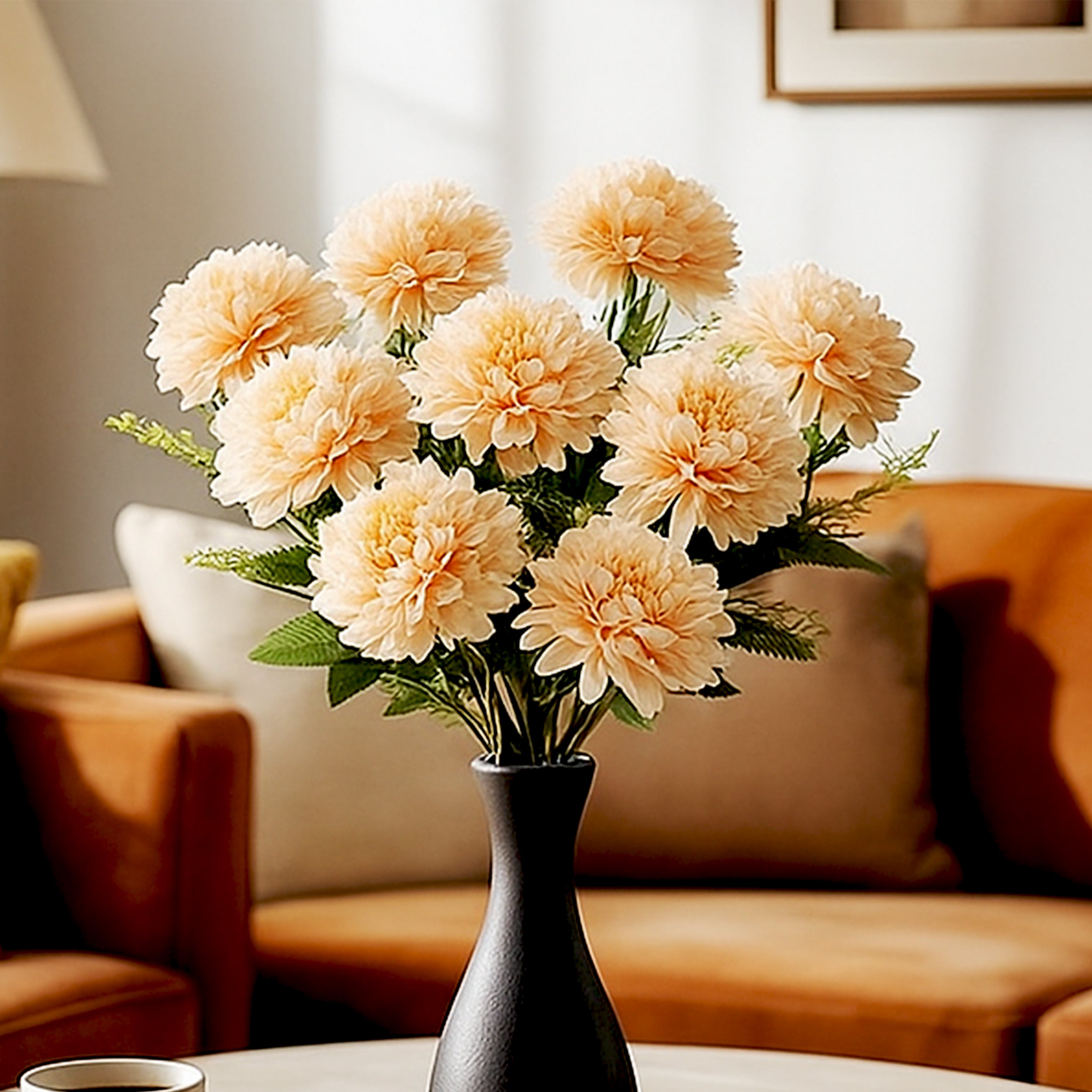 Velour Bloom Artificial Flower - Set of Two media 7