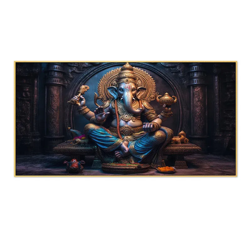 Lambodara Bless Wall Painting With Frame media 5