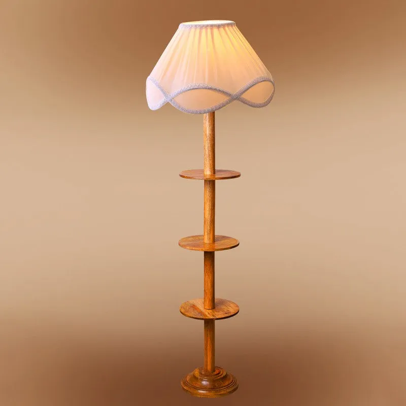 FloraPrism Wooden Floor Lamp - White media 6