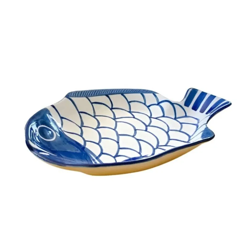 Klyne Porcelain Platter (Blue) - Set Of Two media 3