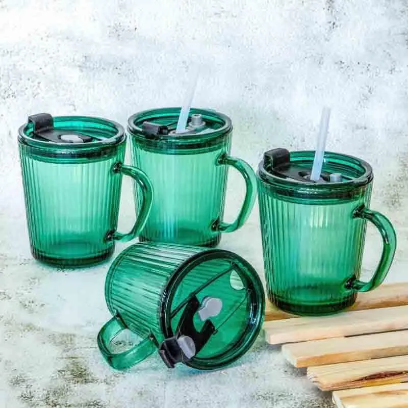 Sippo Glass Coffee Mug (370 mL Each) - Set of Four media 1