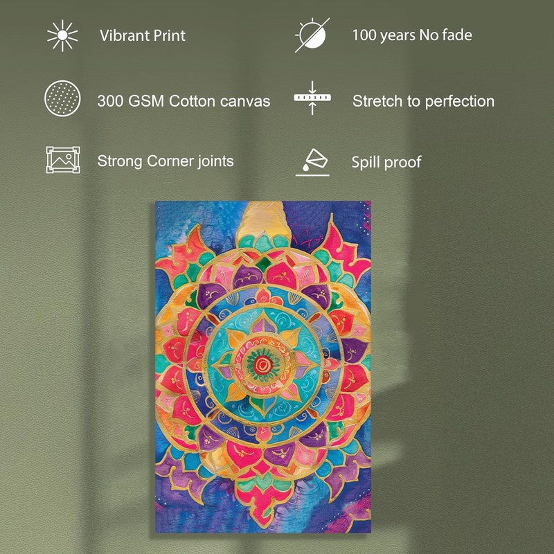 Vibrant Prism Mandala Wall Art Without Frame media 8
