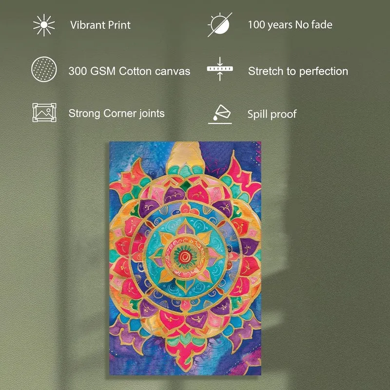 Vibrant Prism Mandala Wall Art Without Frame media 8