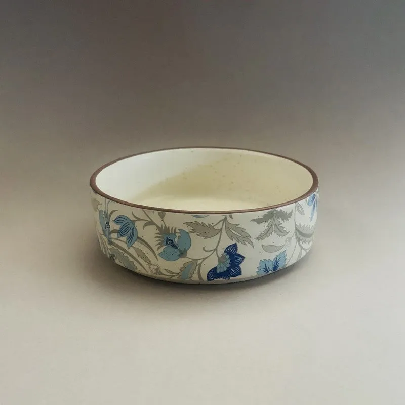 Florale Ceramic Salad Bowl (Blue) - Set of Two media 3