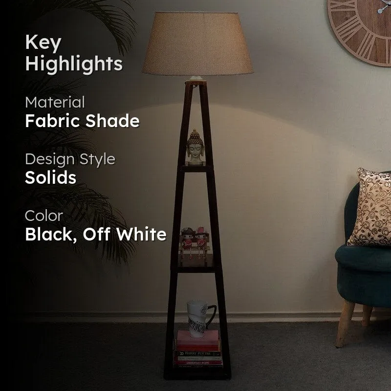 Seasa Wistera Floor Lamp With Shelf - Soft Beige media 2